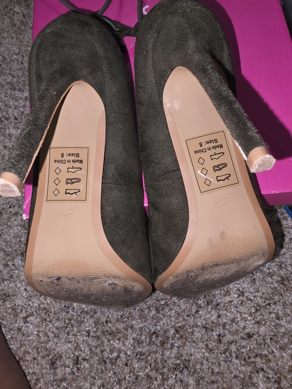Shoe Republic LA Olive Lace-Up Pointed Toe Heels